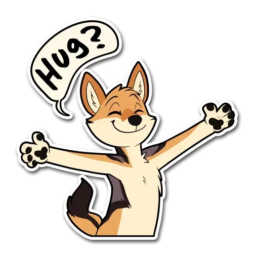 Эмодзи Fox and Hugs ?