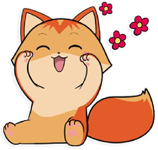 Telegram Sticker «foxmosa» 🌸