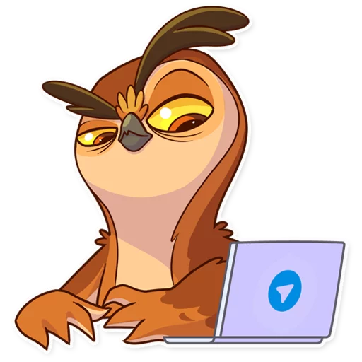 Стикер Telegram «Freelance Owl» 