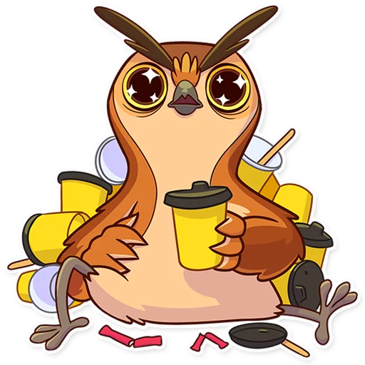 Емодзі Freelance Owl ☕