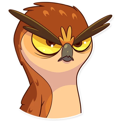 Telegram stiker «Freelance Owl» 😠