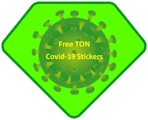Telegram Sticker «FreeTON_Covid19» 😑
