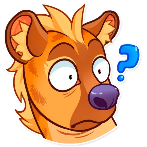 Telegram Sticker «Hyena» ❓