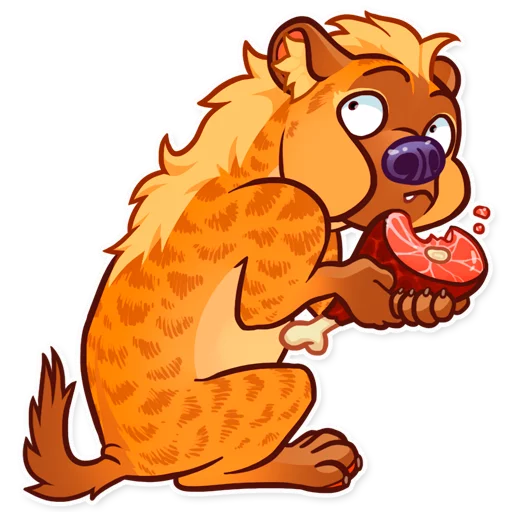 Telegram stiker «Hyena» 