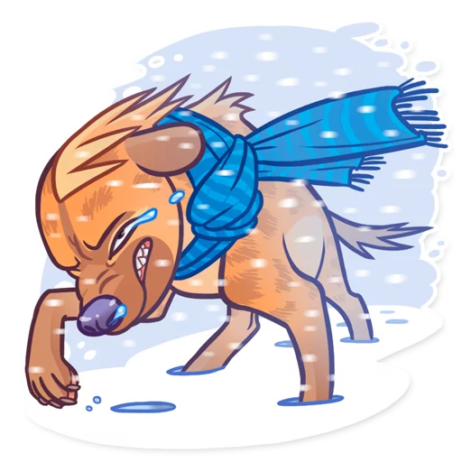 Telegram Sticker «Hyena» ❄