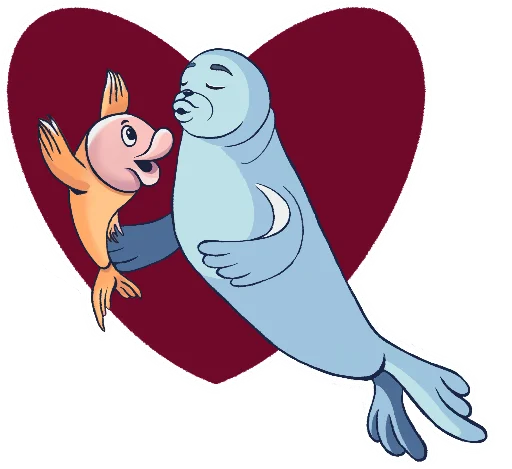 Telegram Sticker «Friendly Seal» 😍