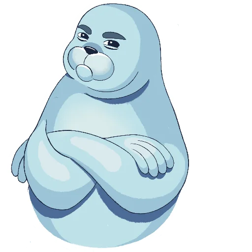 Telegram Sticker «Friendly Seal» 😠