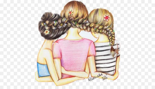 Friends Are Always Together stiker 👭