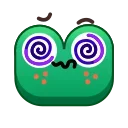 Frog Emoji Pack emoji 😵‍💫