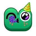 Стікер Frog Emoji Pack  😟