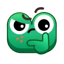 Стікер Frog Emoji Pack  😢