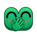 Frog Emoji Pack emoji 🤭