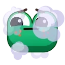 Frog Emoji Pack #2 stiker 😶‍🌫️