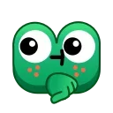 Frog Emoji Pack #2  sticker 🤫