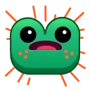 Стикер Frog Emoji Pack #2 😧