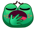 Стикер Frog Emoji Pack #2 🥱