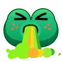 Frog Emoji Pack #2 stiker 🤮