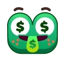 Стикер Frog Emoji Pack #2 🤑