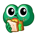 Frog Emoji Pack #2  sticker 🥪