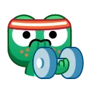 Стикер Frog Emoji Pack #2 🏋️‍♂️
