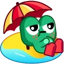 Стікер Frog Emoji Pack #2 🏖