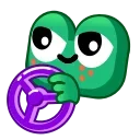 Стікер Frog Emoji Pack #2 🏎