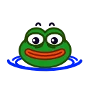 Telegram emoji Frog font