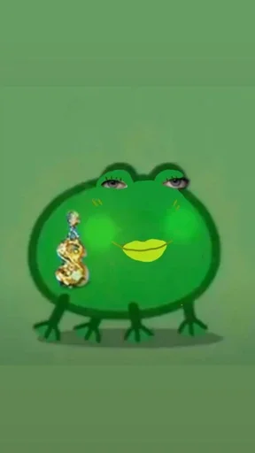 Эмодзи Frog Green 😏