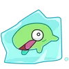 Telegram emoji «Лягушонок Ик» 🥶