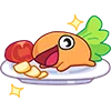 Telegram emoji «Лягушонок Ик» 🥕