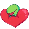 Telegram emoji «Лягушонок Ик» ❤️