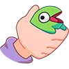 Telegram emojisi «Лягушонок Ик» 🙃