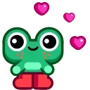 Froggo In Love emoji 😘