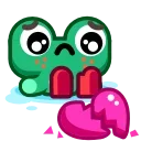 Froggo In Love emoji 💔