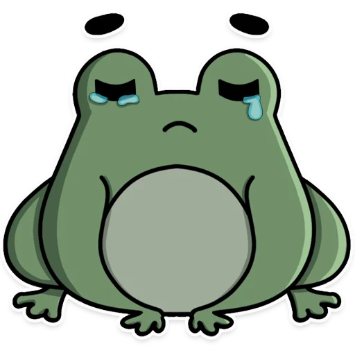 Telegram stiker «Frog's Fine Box» 😭