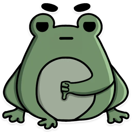Telegram Sticker «Frog's Fine Box» 👎
