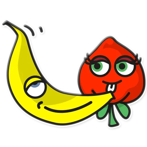 Telegram Sticker «Fruit party» 🍌