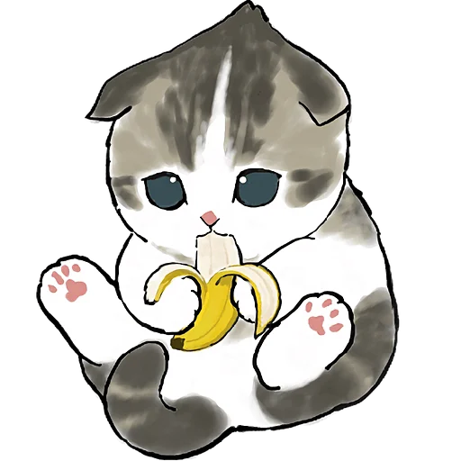 Telegram Sticker «Фруктовые котята» 🍌