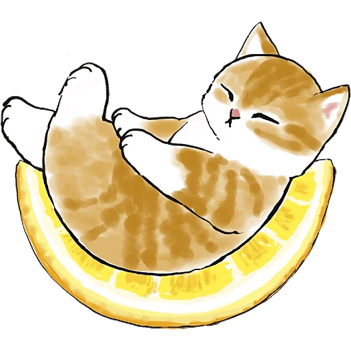 Фруктовые котята  emoji 🍋
