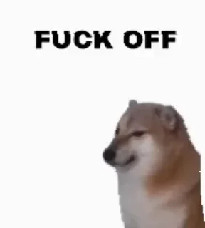 Fuck off Dogs Videostickers emoji 😕