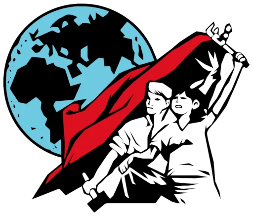 Эмодзи Proletarians of all countries, unite! 🚩