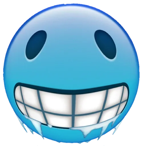 Telegram Sticker «Funny Emoji » 🥶
