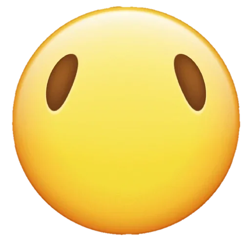 Стикер Telegram «Funny Emoji » 😶