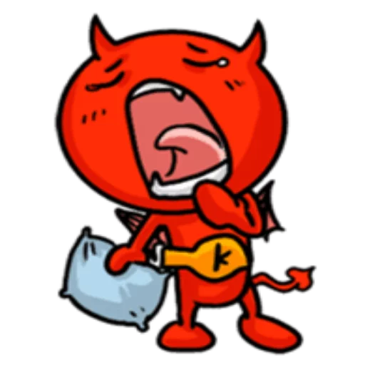 Telegram Sticker «Funny Devil» 😴