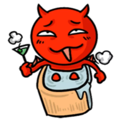 Telegram stiker «Funny Devil» 🍸