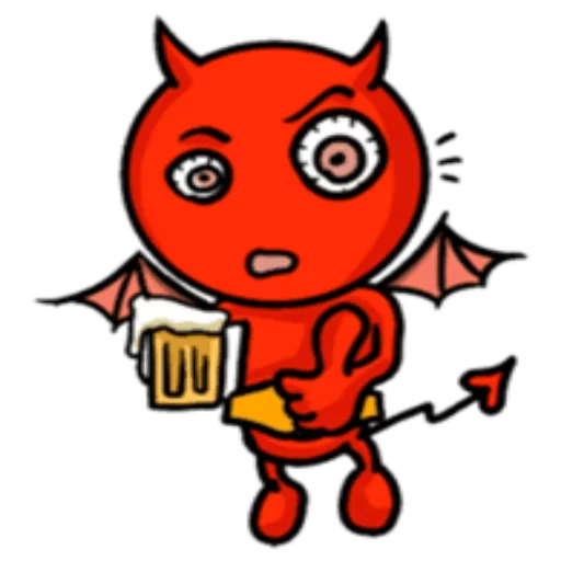 Telegram Sticker «Funny Devil» 🍺