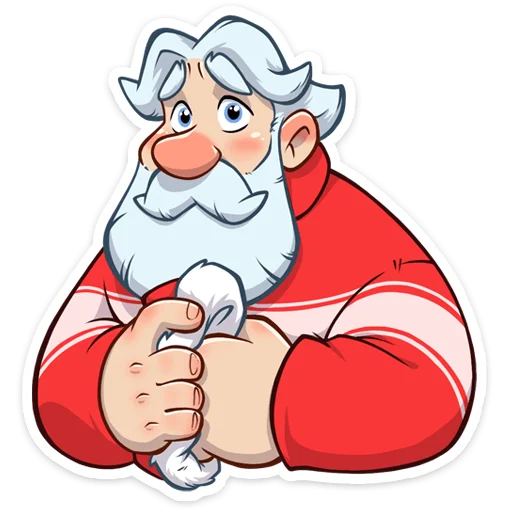 Telegram Sticker «Дедушка Мороз» 😒