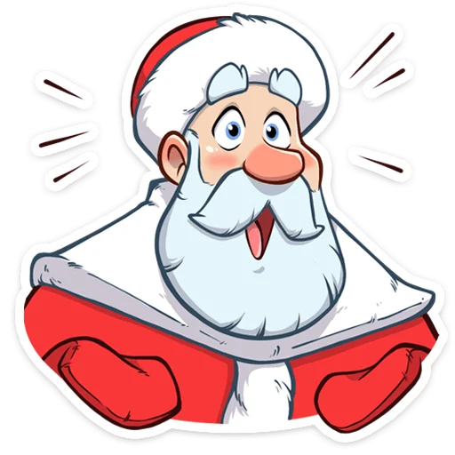 Telegram Sticker «Дедушка Мороз» 😳