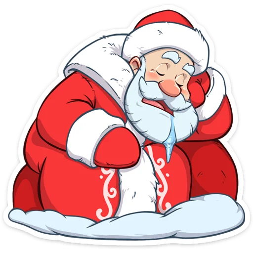 Telegram Sticker «Дедушка Мороз» 😴