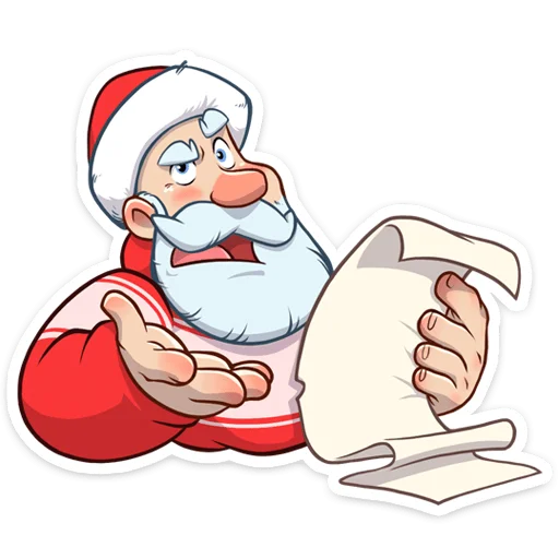 Telegram Sticker «Дедушка Мороз» 🤨